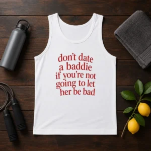 Funny Dont Date A Baddie If Youre Not Going To Let Her Be Bad Tank Top