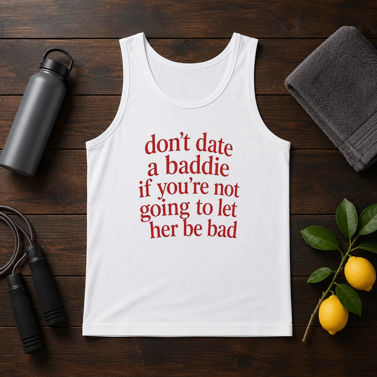 Funny Dont Date A Baddie If Youre Not Going To Let Her Be Bad Tank Top