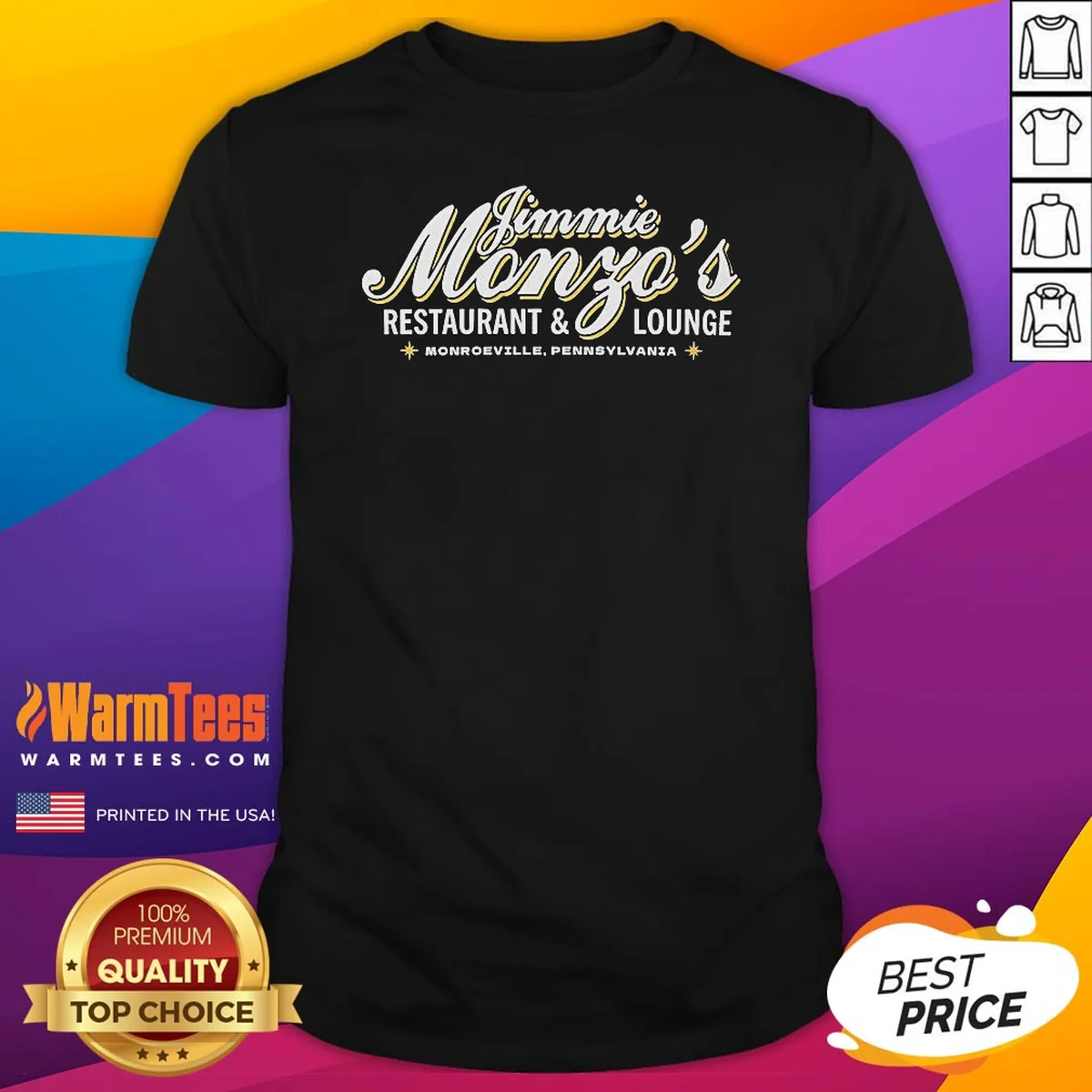 Funny Jimmie Monzo'S Restaurant And Lounge Shirt Funny Jimmie Monzo'S Restaurant And Lounge Shirt
