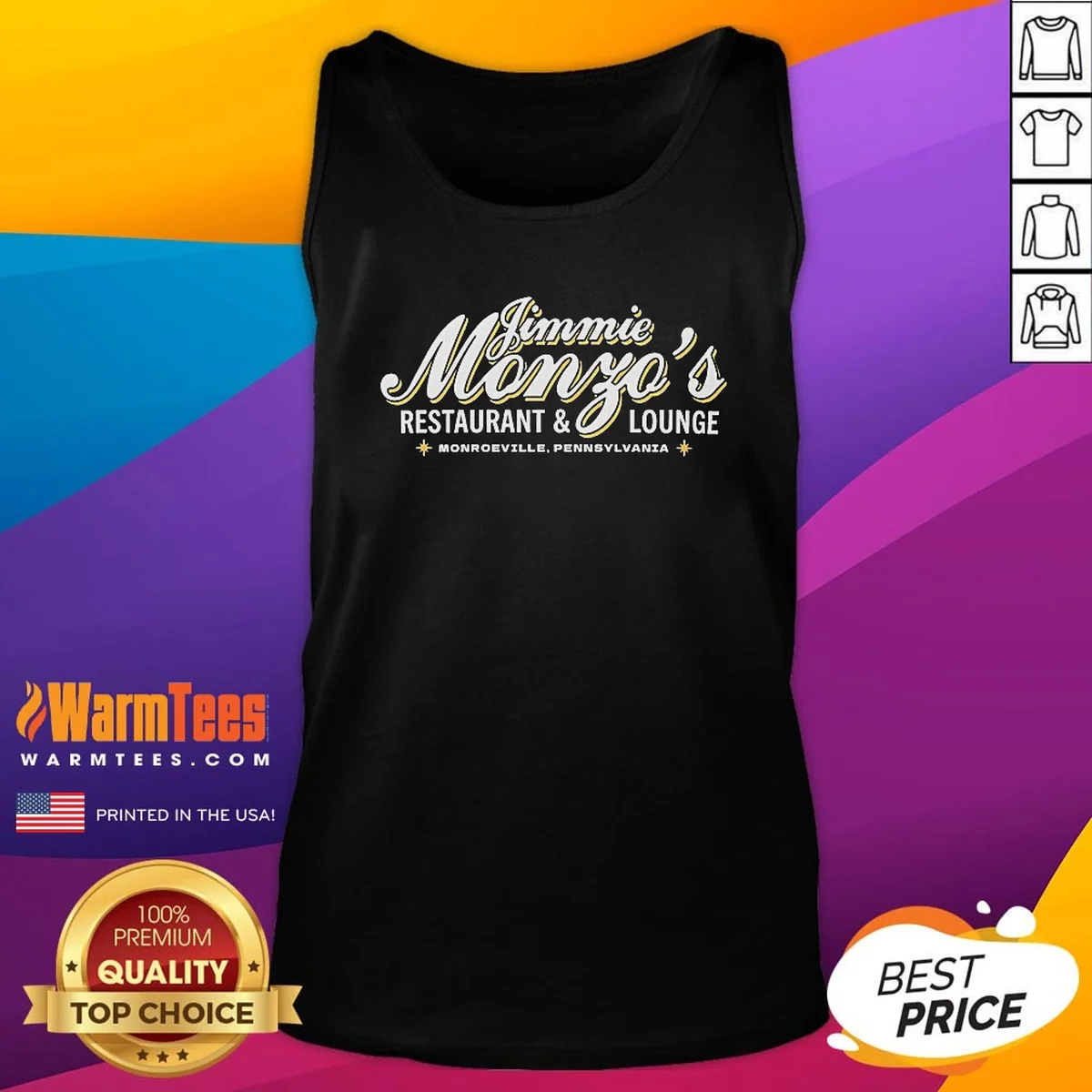Funny Jimmie Monzo'S Restaurant And Lounge Tank Top Funny Jimmie Monzo'S Restaurant And Lounge Tank Top