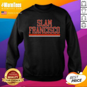 Funny San Francisco Giants MLB Slam Francisco Team Logo sweatshirt in black with bold graphic print