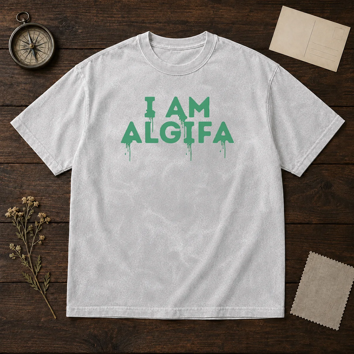 Good I Am Algae DC Reflecting Pool Anti Trump Activist Washed T-Shirt