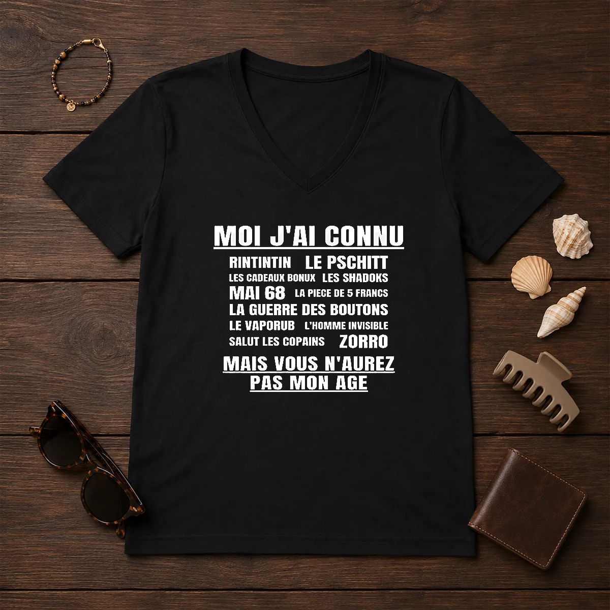 Good Moi Jai Connu Rintintin Le V-Neck Shirt Good Moi Jai Connu Rintintin Le V-Neck Shirt