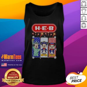 H E B Mickey Mouse USA Patriotic Fireworks tank top on tank top