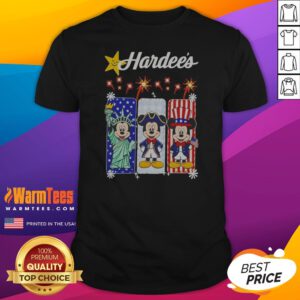 Hardee S Mickey Mouse Statue Of Liberty Patriot Uncle Sam USA shirt on shirt
