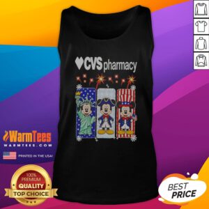 Heart CVS Pharmacy Mickey Mouse Statue Of Liberty USA Patriotic tank top on tank top