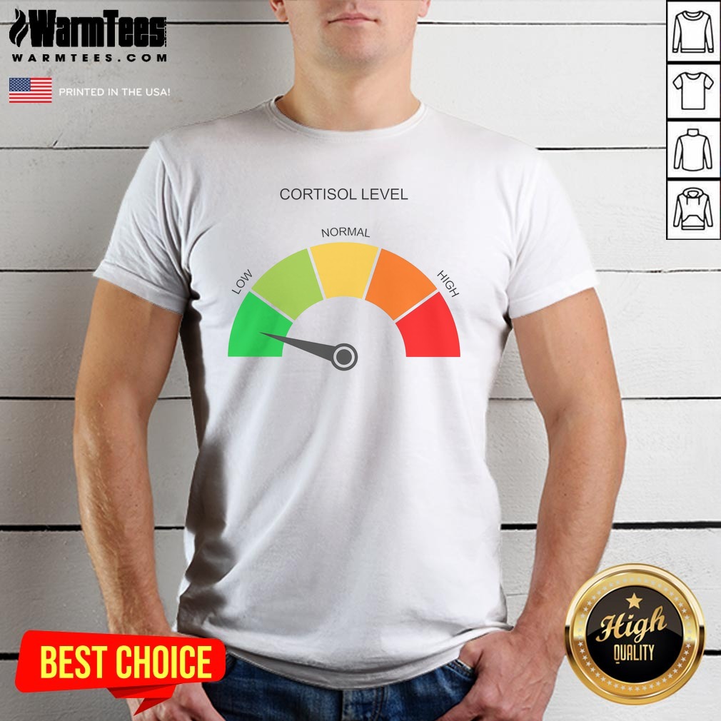 Hot Cortisol Level Low Normal High Shirt on Classic Shirt Hot Cortisol Level Low Normal High Shirt shown as a classic shirt preview