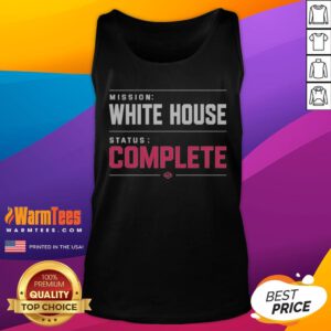 Hot Mission White House Status Complete Bold Pink Lettering Parody Tank Top
