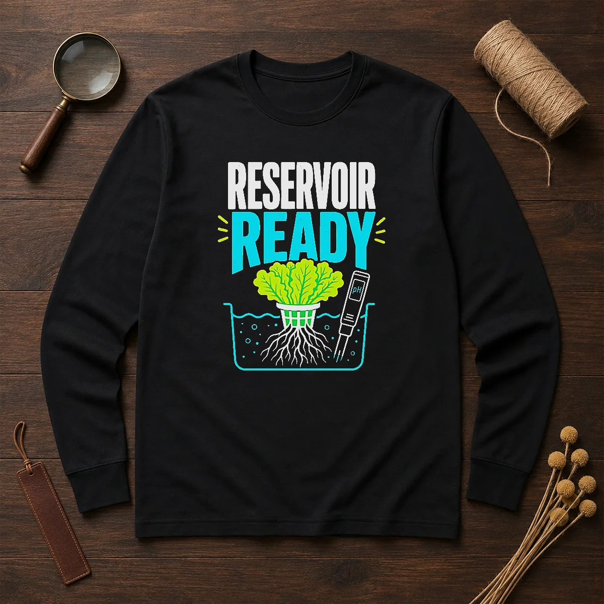 Hot Reservoir Ready Hydroponic Lettuce Long Sleeve Shirt