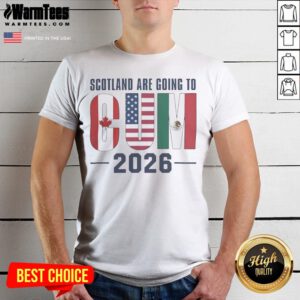 Hot Scotland Are Going To CUM 2026 Canada USA Mexico FIFA World Cup Soccer Football shirt in black, short-sleeve cotton tee