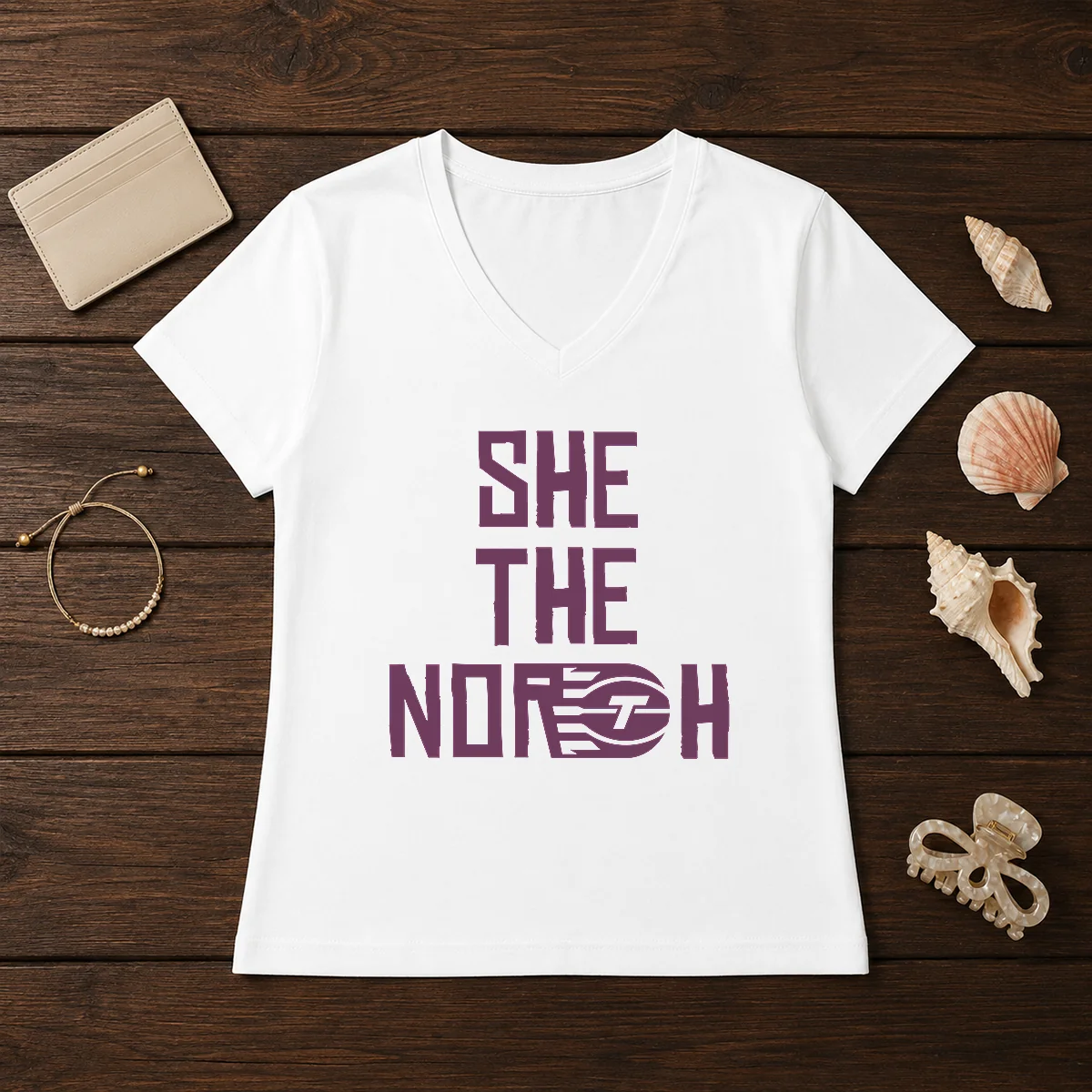 Hot Toronto Tempo She The North V-Neck Shirt Hot Toronto Tempo She The North V-Neck Shirt