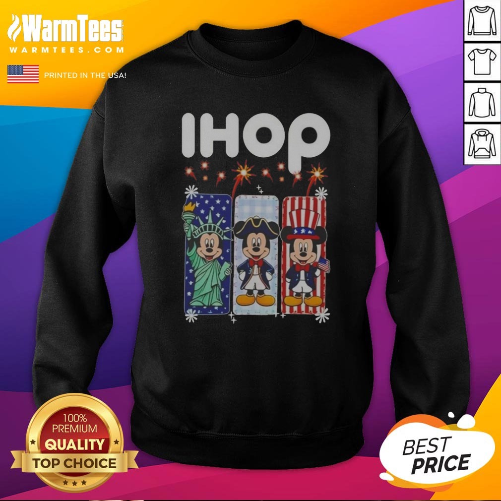 Ihop Mickey Mouse Statue Of Liberty Patriot Independence Day shirt on Sweatshirt Ihop Mickey Mouse Statue Of Liberty Patriot Independence Day shirt shown as a sweatshirt preview