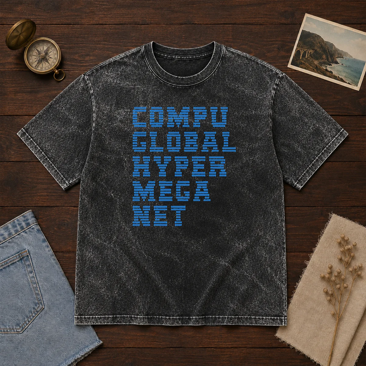Nice Compu Global Hyper Mega Met Washed T-Shirt