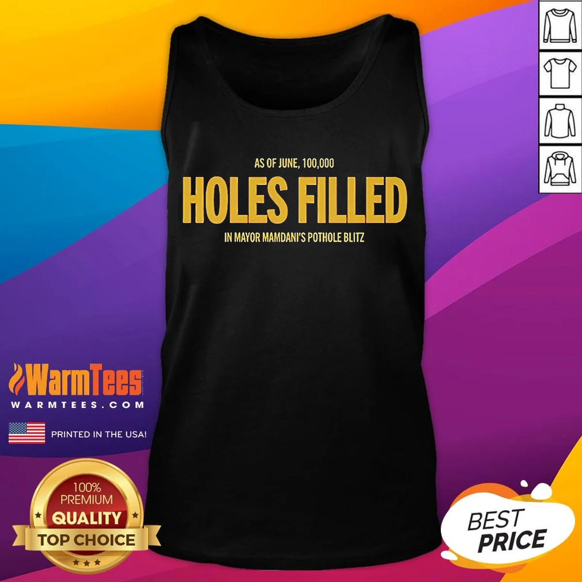 Nice Mayor Mamdani Pothole Blitz As Of June 100000 Holes Filled Tank Top