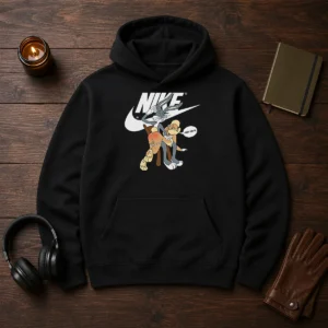 Nice Nike Bugs Bunny Spanking Lola Hoodie front view showing soft fabric and vibrant cartoon print