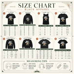 Size chart for Nice Nike Bugs Bunny Spanking Lola with measurements in inches and centimeters