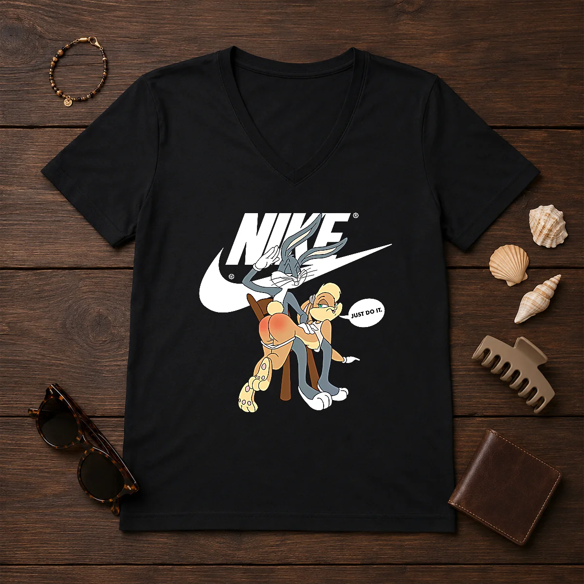 Nice Nike Bugs Bunny Spanking Lola V-Neck Shirt Nice Nike Bugs Bunny Spanking Lola V-Neck Shirt
