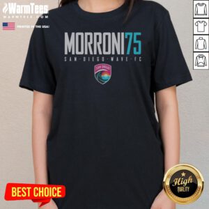 Nice San Diego Wave FC Morroni 75 ladies tee showcasing the soccer team spirit