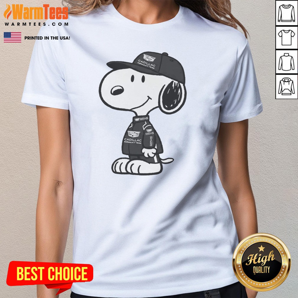 Nice Snoopy Gadillac Formula 1 Team Ladies Shirt Nice Snoopy Gadillac Formula 1 Team Ladies Shirt