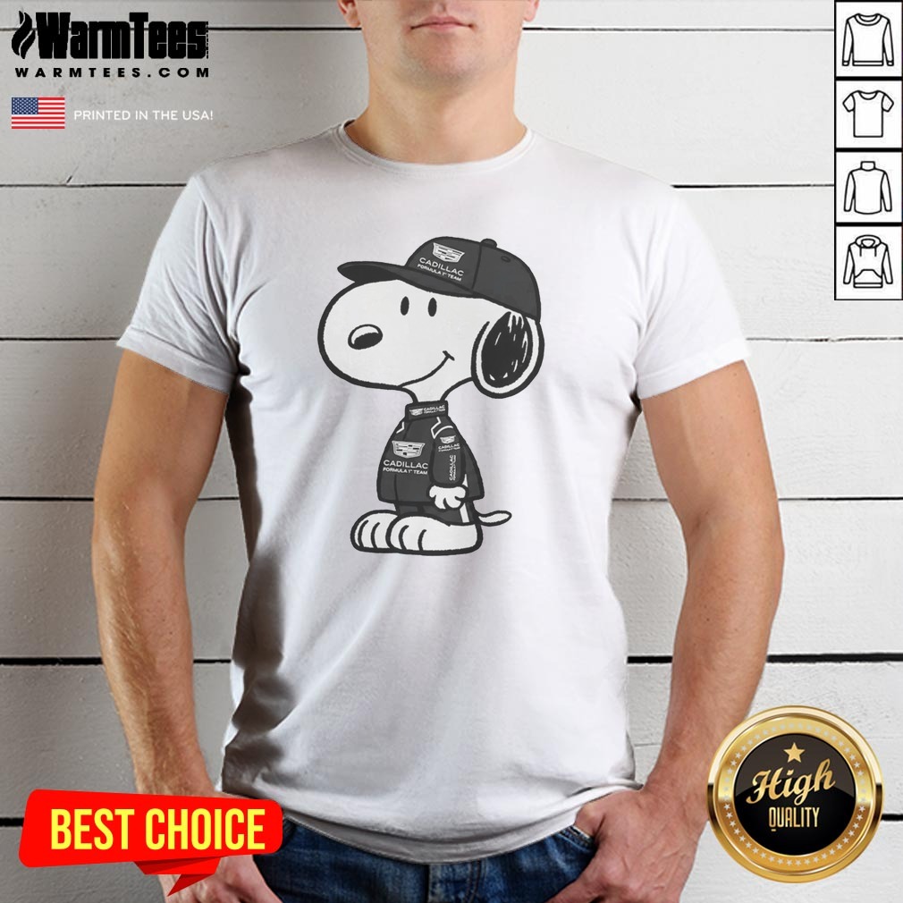 Nice Snoopy Gadillac Formula 1 Team Shirt Nice Snoopy Gadillac Formula 1 Team Shirt