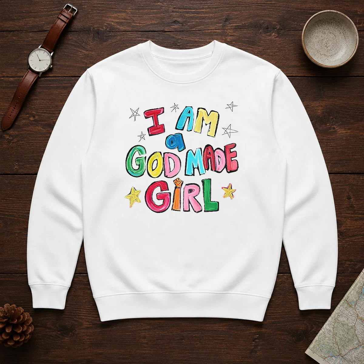 Official I Am A God Made Girl Sweater