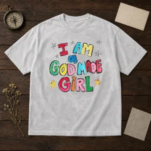 Official I Am A God Made Girl Washed T-Shirt