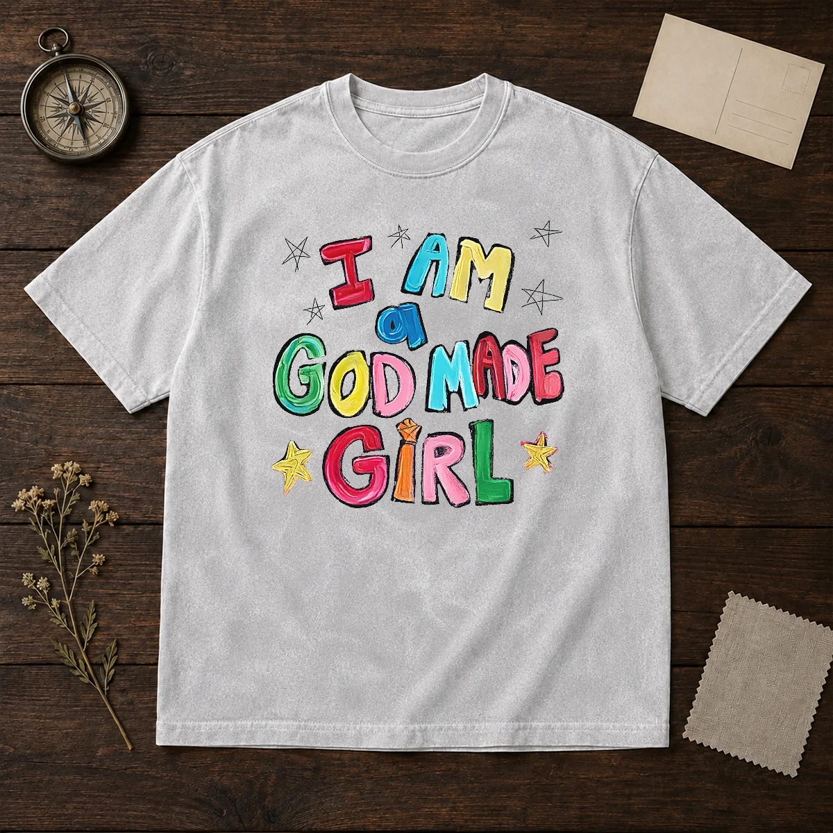 Official I Am A God Made Girl Washed T-Shirt