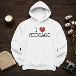 Official I Love Chicago Heart Hoodie