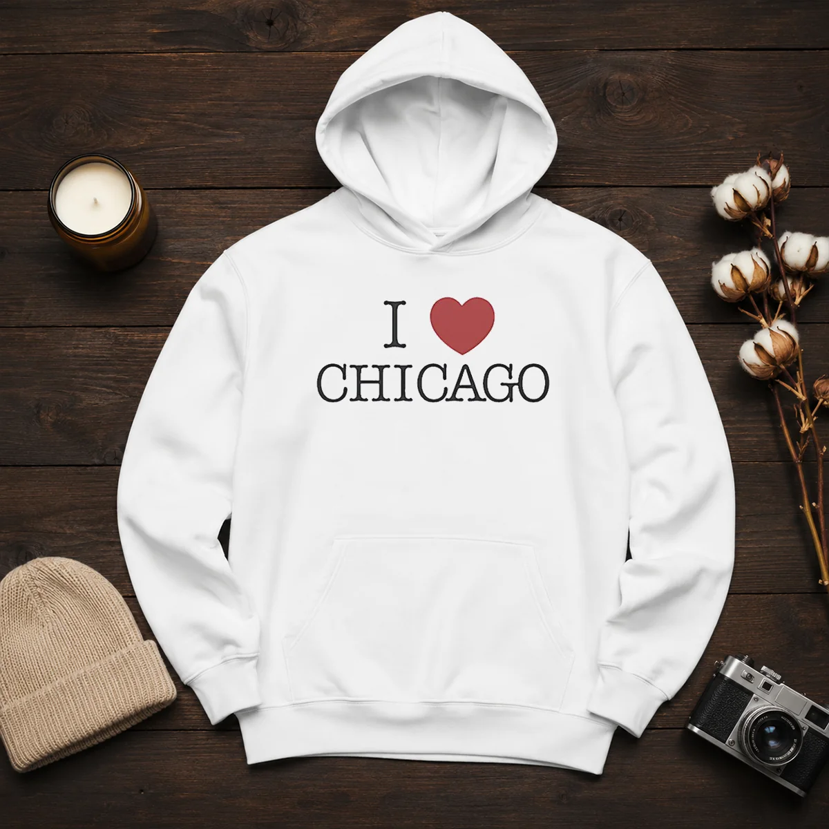 Official I Love Chicago Heart Hoodie