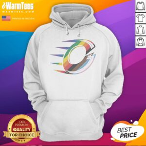 Official Ottawa Charge Rainbow LGBTQ Pride Logo PWHL Graphic hoodie in vibrant colors
