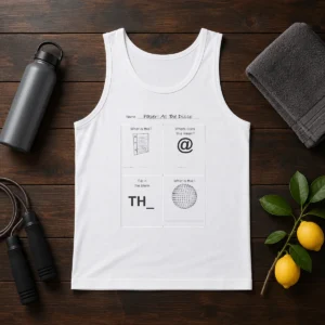 Official Paper At The Disco Educational Worksheet Parody Tank Top