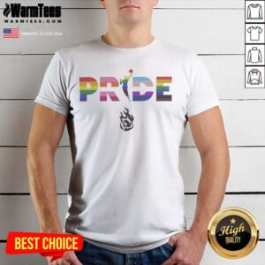 Official Portland Fire 2026 WNBA Pride LGBT Pattern Flag shirt displayed in vibrant colors