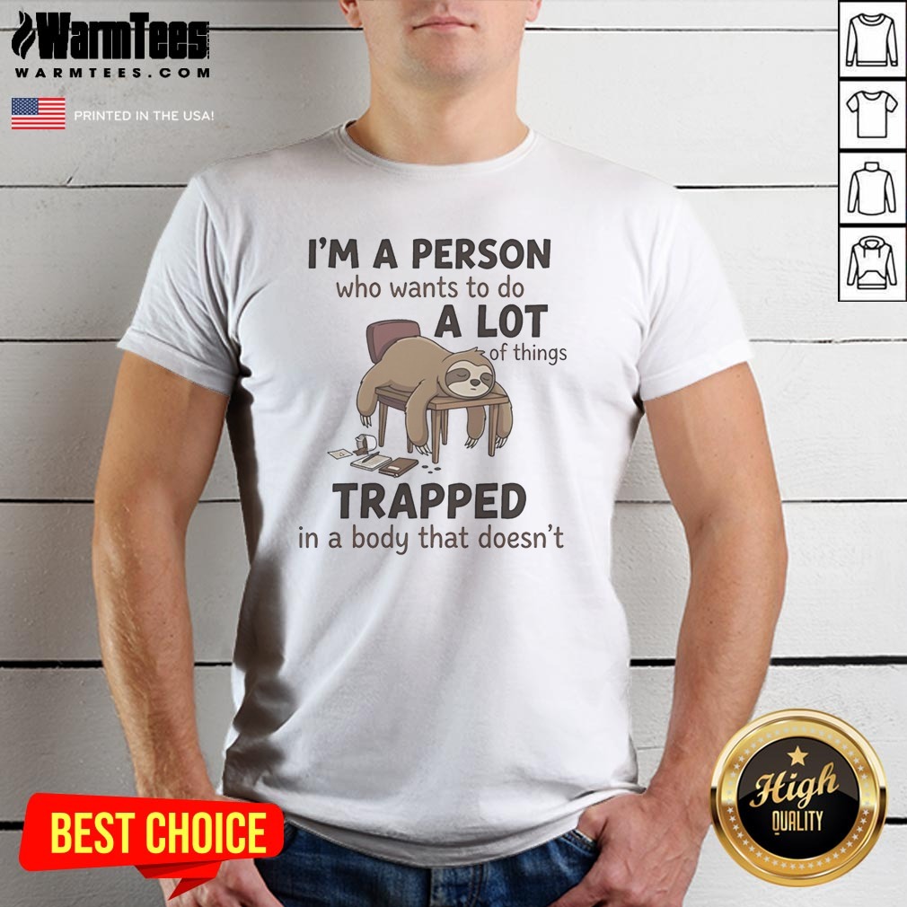 Official Sloth Sleeping I'M A Person Shirt Official Sloth Sleeping I'M A Person Shirt