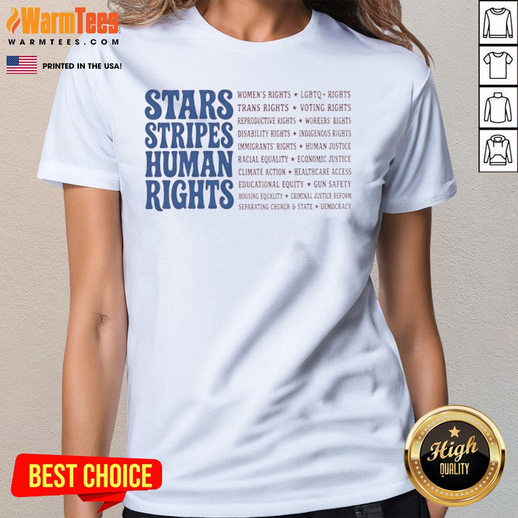 Official Stars And Stripes And Human Ladies Shirt Official Stars And Stripes And Human Ladies Shirt