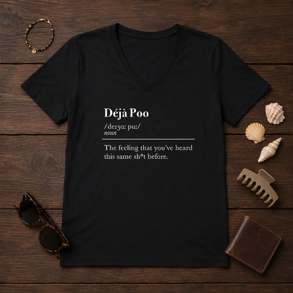Original Deja Poo The Feeling That V-Neck Shirt Original Deja Poo The Feeling That V-Neck Shirt