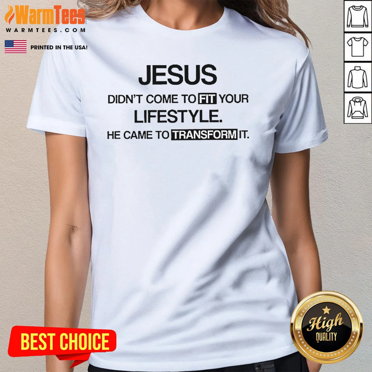 Original Jesus Didn'T Come To Fit Ladies Shirt Original Jesus Didn'T Come To Fit Ladies Shirt