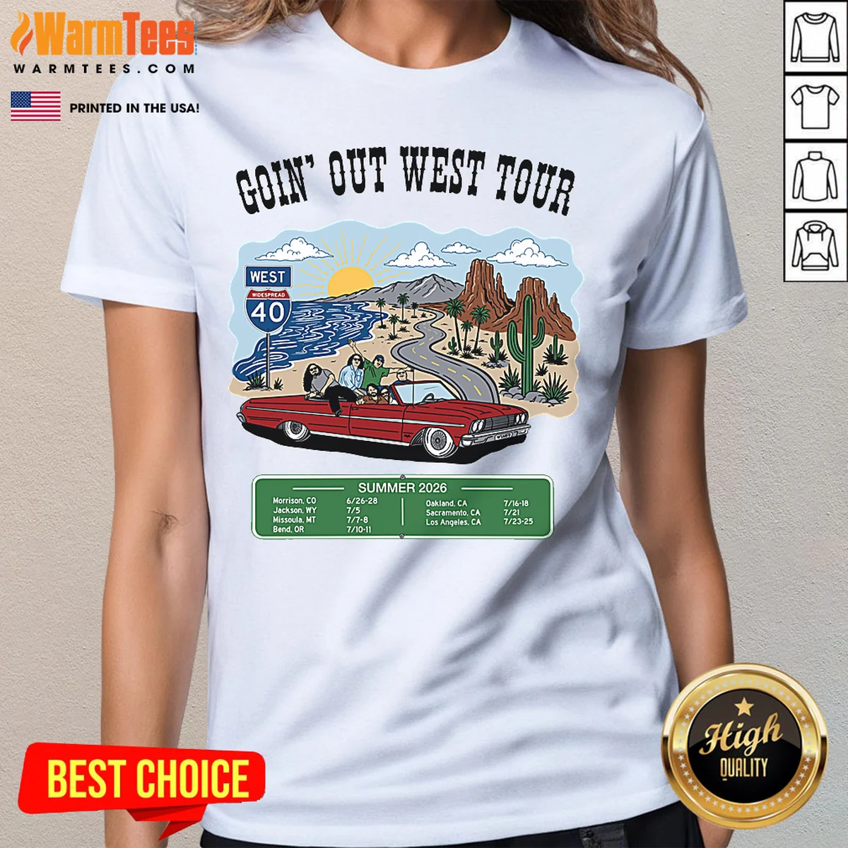 Original Panic Goin Out West Tour Ladies Shirt Original Panic Goin Out West Tour Ladies Shirt