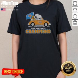 Original Snoopy And Woodstock New York Knicks 2026 NBA Finals Champions Ladies Shirt