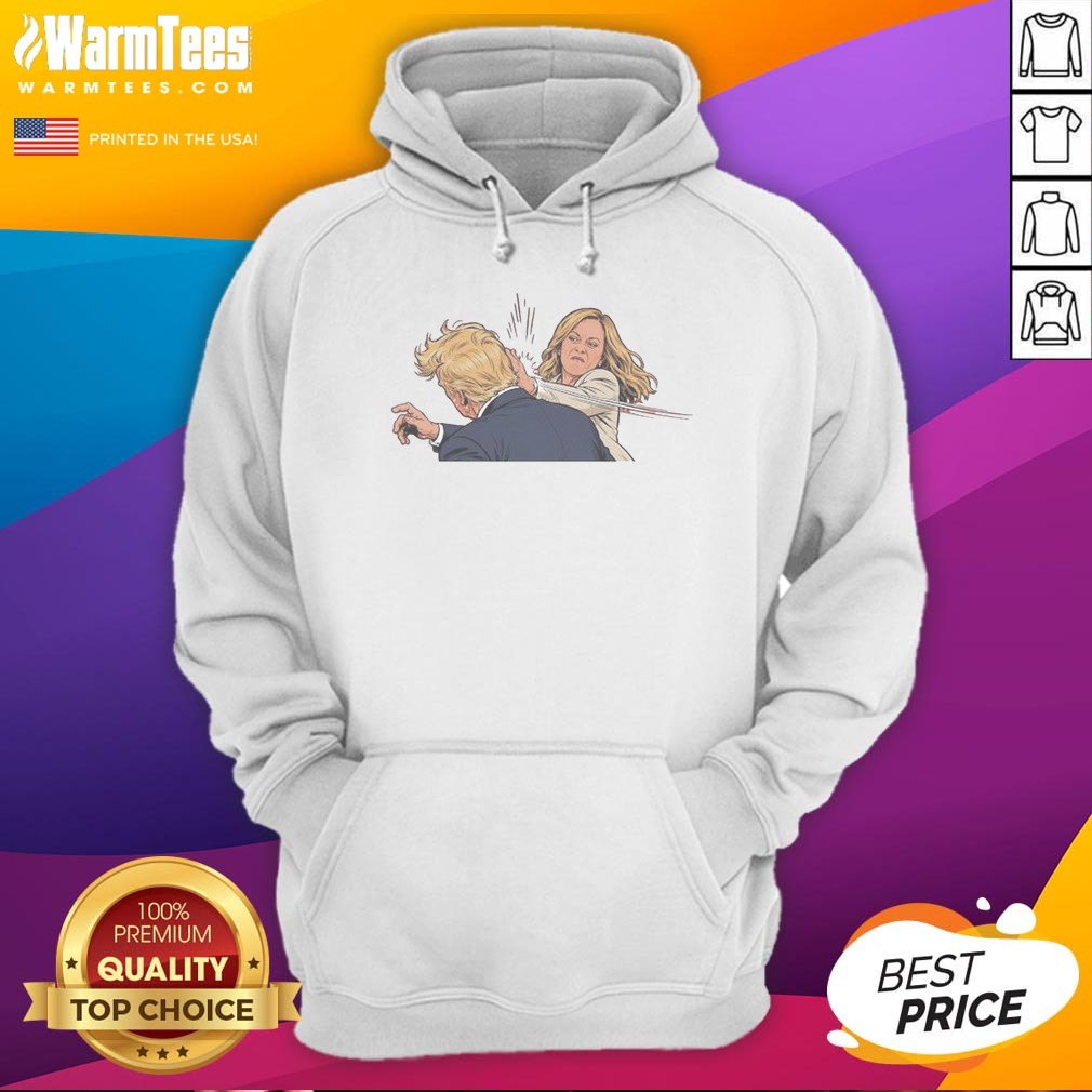 Premium Kamala Harris Slap Trump Meme Hoodie
