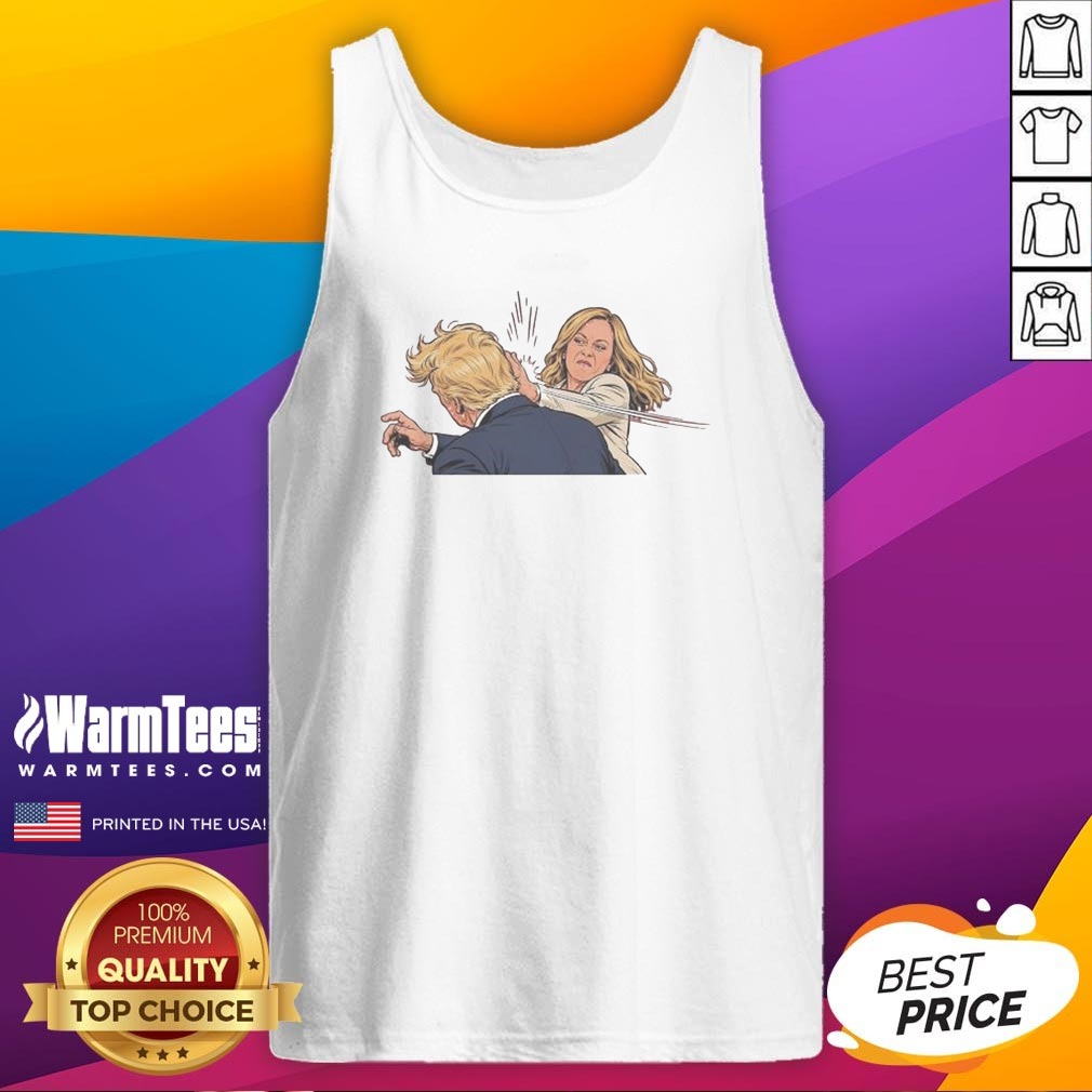 Premium Kamala Harris Slap Trump Meme Tank Top