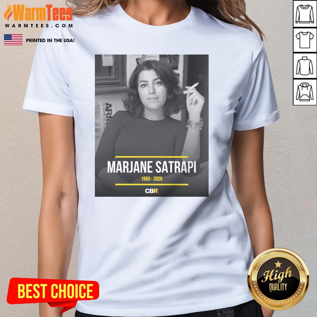 Premium Marjane Satrapi French Iranian Artist Author And Filmmaker Dies At 56 Memorial Tribute shirt on Ladies Shirt Premium Marjane Satrapi French Iranian Artist Author And Filmmaker Dies At 56 Memorial Tribute shirt shown as a ladies shirt preview