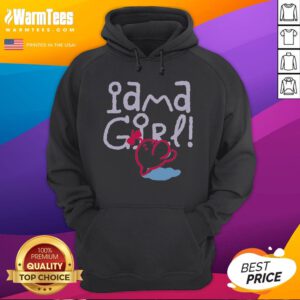Premium Mr Saturn Earthbound And Mother 3 I Am A Girl hoodie in black, featuring a bold graphic print on a comfortable pullover design
