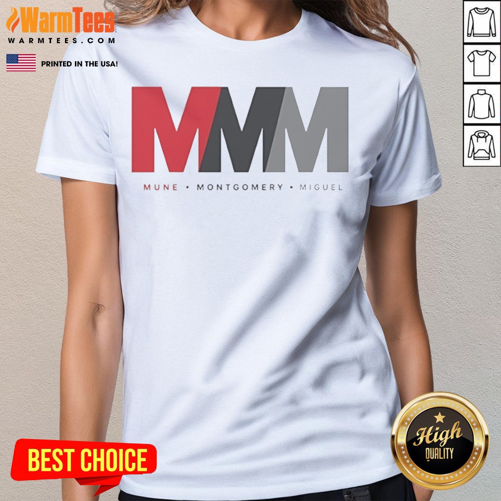 Premium Mune Montgomery Miguel MMM Logo shirt on Ladies Shirt Premium Mune Montgomery Miguel MMM Logo shirt shown as a ladies shirt preview