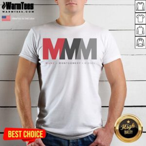 Premium Mune Montgomery Miguel MMM Logo shirt displayed on a neutral background, showcasing its unique design.