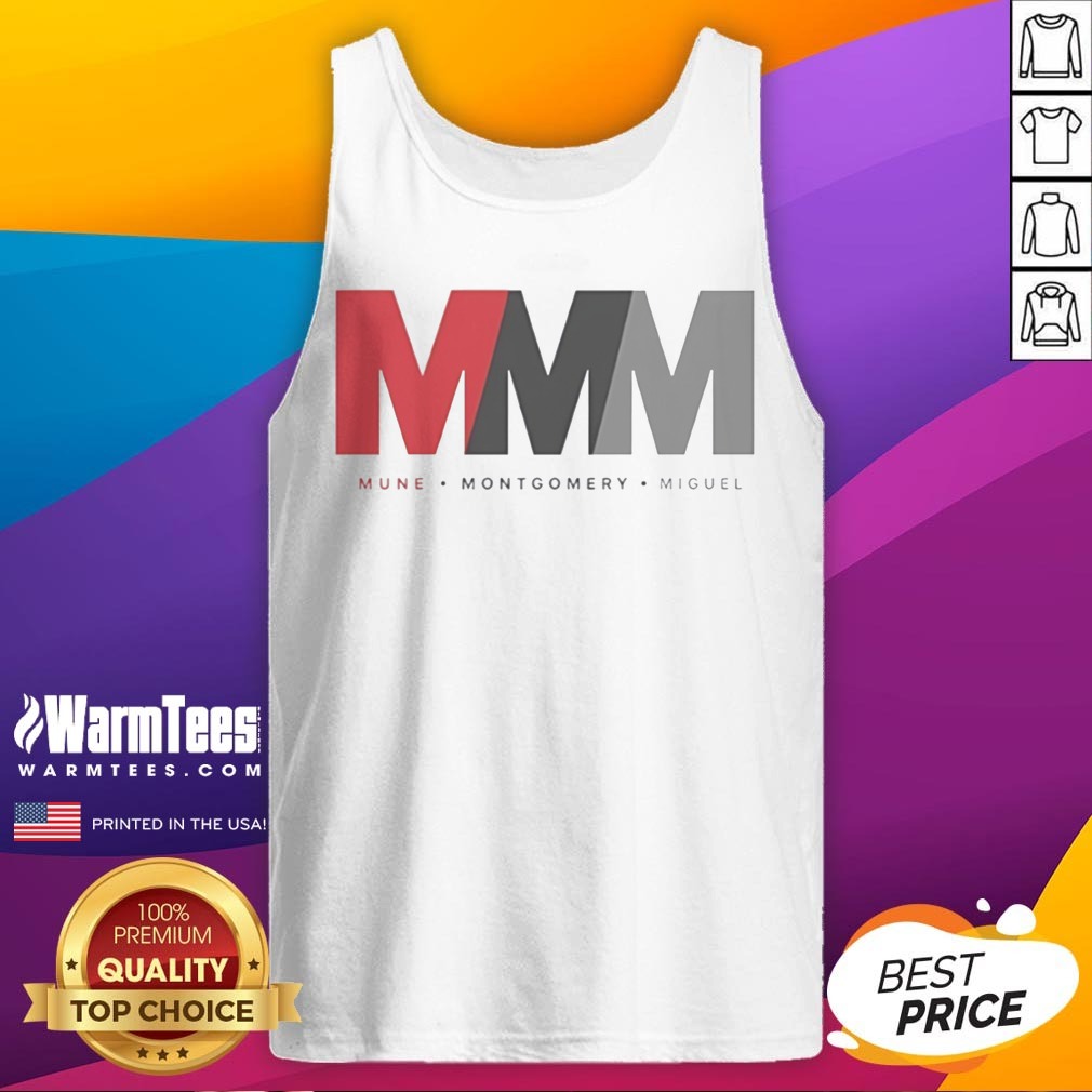 Premium Mune Montgomery Miguel MMM Logo shirt on Tank Top Premium Mune Montgomery Miguel MMM Logo shirt shown as a tank top preview