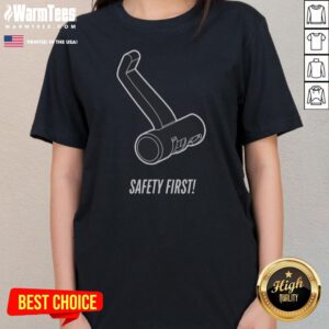 Premium Safety First ladies tee featuring a comfortable fit and bold design.