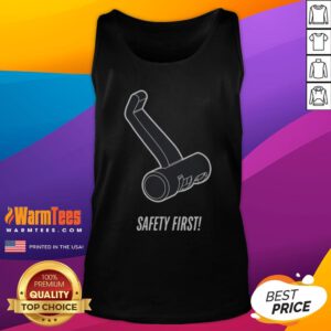 Premium Safety First tank top in a vibrant color, perfect for casual wear and workouts.