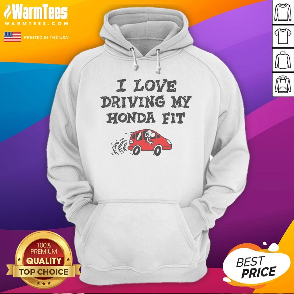 Premium Snoopy Love Driving My Honda Fit Shirt on Hoodie Premium Snoopy Love Driving My Honda Fit Shirt shown as a hoodie preview