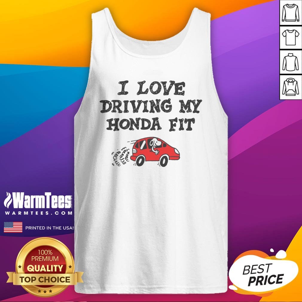 Premium Snoopy Love Driving My Honda Fit Shirt on Tank Top Premium Snoopy Love Driving My Honda Fit Shirt shown as a tank top preview