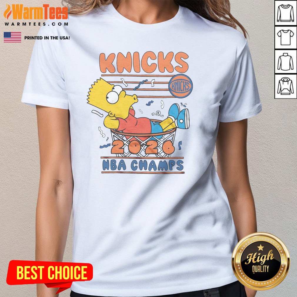 Premium The Simpsons Bart X Knicks Ladies Shirt Premium The Simpsons Bart X Knicks Ladies Shirt